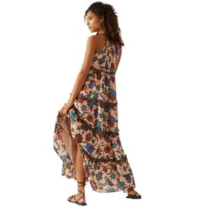 Anthropologie x Love The Label Boho Printed Maxi Dress Sz XSP